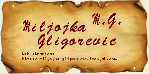 Miljojka Gligorević vizit kartica